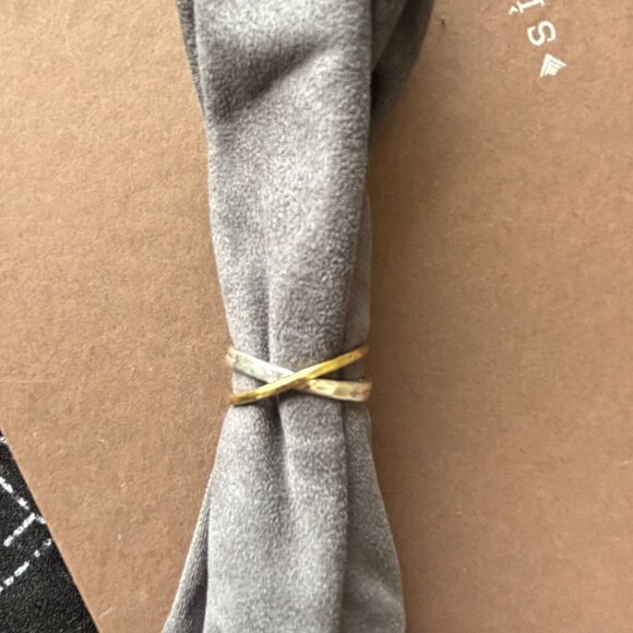 Like New Silpada .925 Sterling Silver and Brass Crisscross Ring Size 10 R3311 - Picture 3 of 7